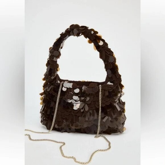 ZARA BUCKET BAG WITH APPLIQUÉ